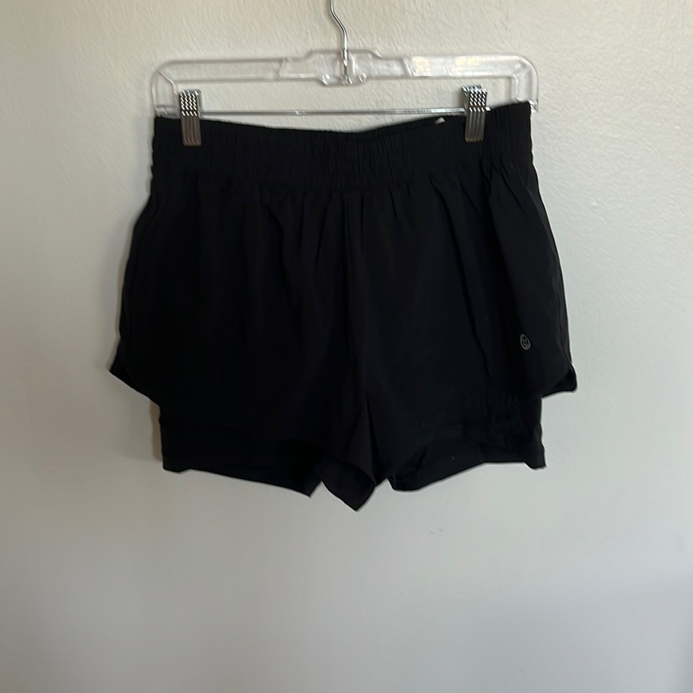 black bermuda shorts double layered